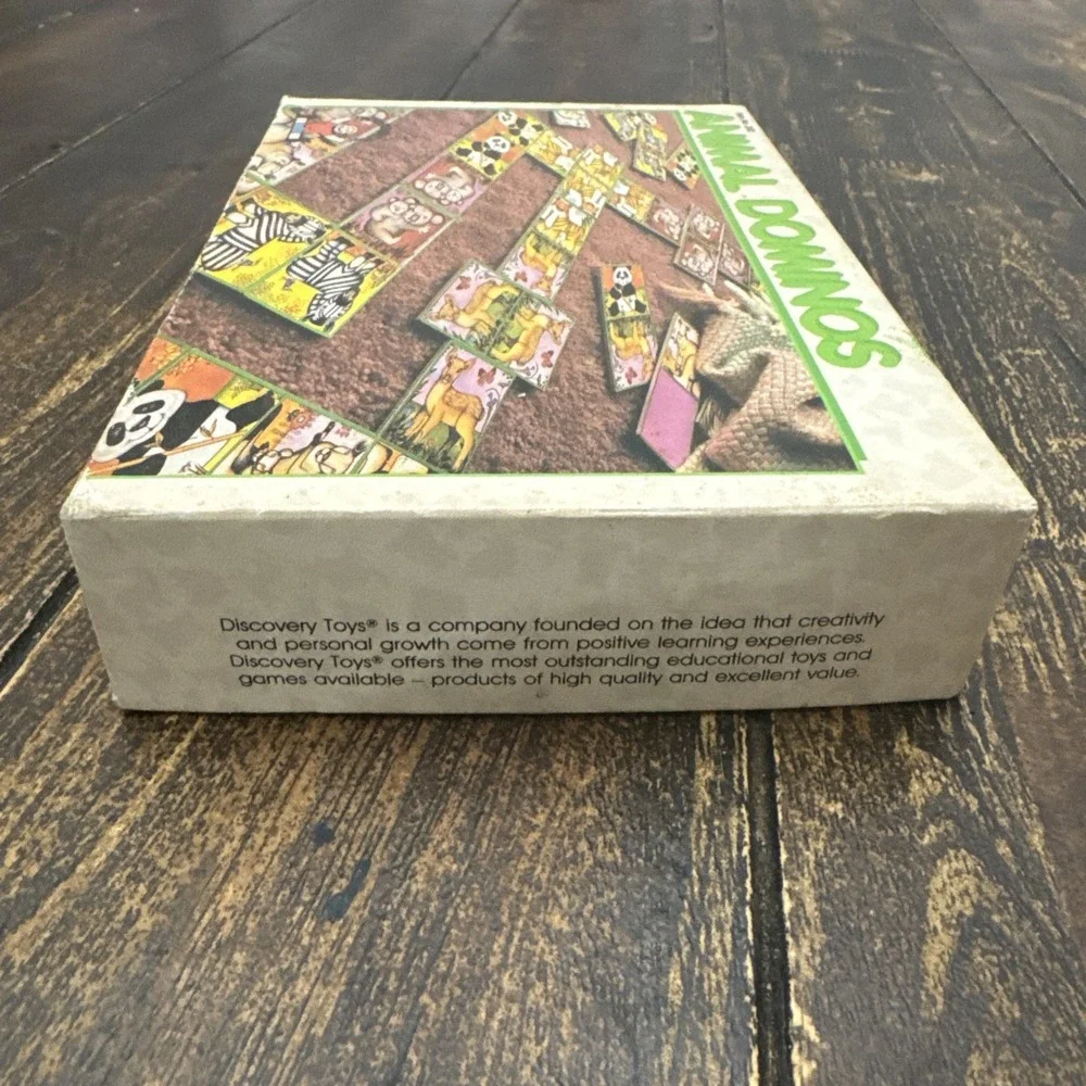 Vintage 1984 Discovery Toys Animals Dominos Matching Game Large Pieces